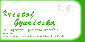 kristof gyuricska business card